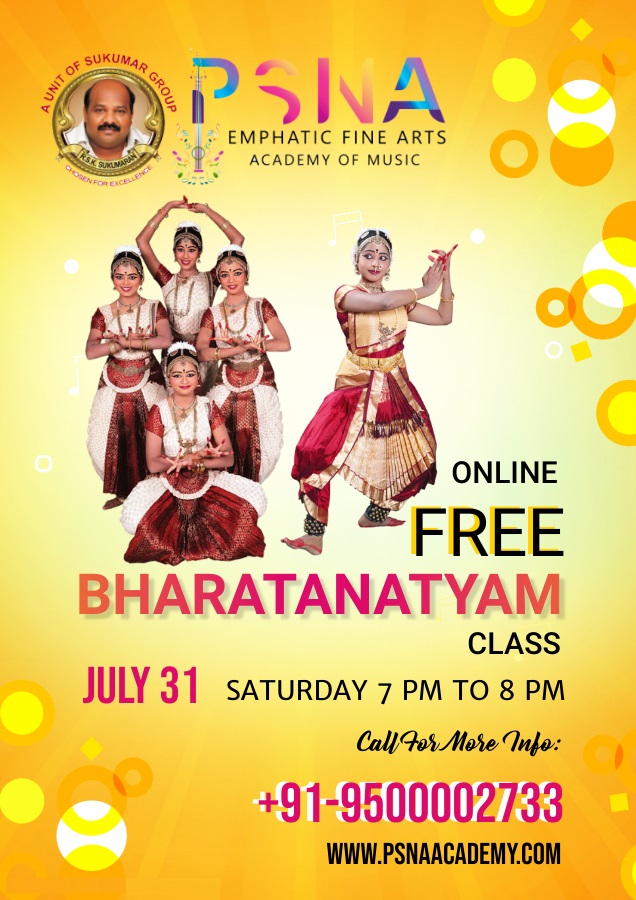 free online Bharatanatyam class